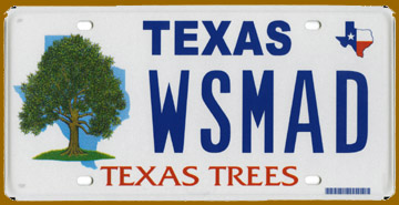 Texas Trees License Plate